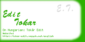 edit tokar business card